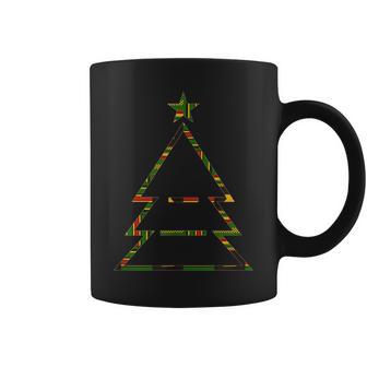 Kente Pattern Green Christmas Tree Xmas African Style Coffee Mug - Monsterry DE