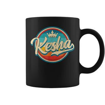 Kesha Retro Name Vintage First Name Kesha Coffee Mug - Seseable