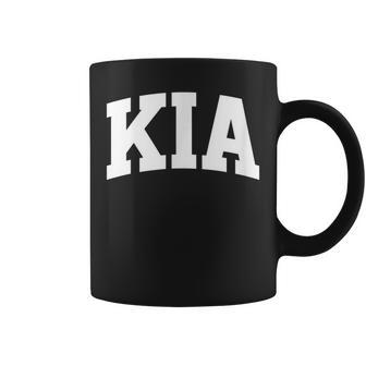 Kia Name Family Vintage Retro Sports Arch Coffee Mug | Crazezy DE