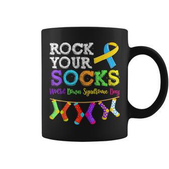Kid Down Syndrome Awareness Rock Your Socks Coffee Mug - Seseable