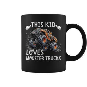 This Kid Loves Monster Trucks Boys And Girls Coffee Mug - Thegiftio UK
