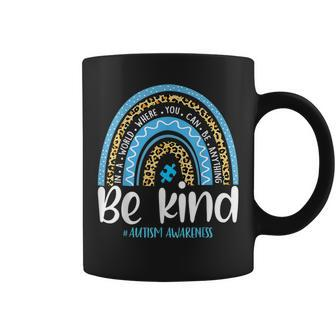 Be Kind Autism Awareness Leopard Rainbow Choose Kindness Coffee Mug | Crazezy AU