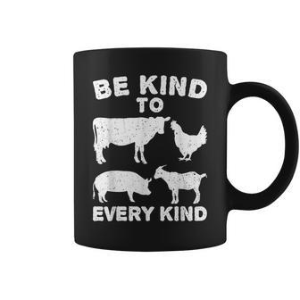 Be Kind To Every Kind Animal Lover Vegan Coffee Mug - Monsterry AU