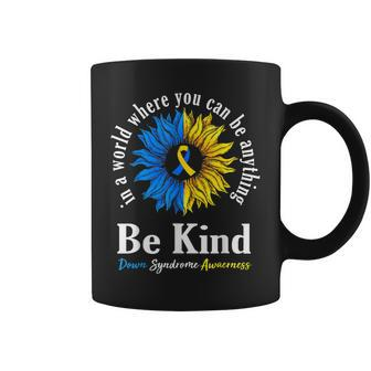 Be Kind Rainbow World Down Syndrome Awareness Day Coffee Mug - Monsterry AU