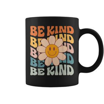 Be Kind Retro Groovy Daisy Kindness Inspirational Be Kind Coffee Mug - Monsterry