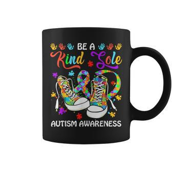 Be A Kind Sole Autism Awareness Puzzle Shoes Be Kind Coffee Mug | Mazezy
