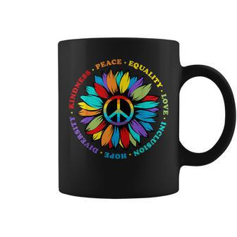 Kindness Peace Equality Love Hope Rainbow Human Rights Coffee Mug | Mazezy UK