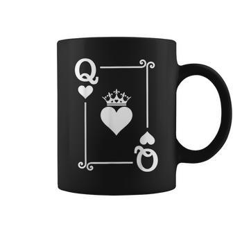 King & Queen Of Hearts Matching Couple Queen Of Hearts Coffee Mug - Monsterry