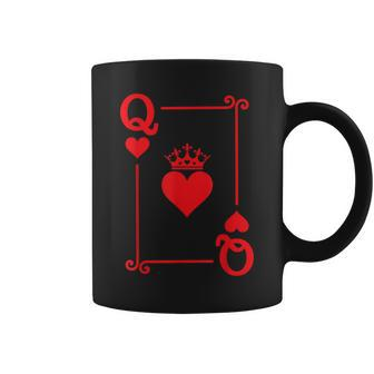 King & Queen Of Hearts Matching Couple Queen Of Hearts Coffee Mug - Seseable