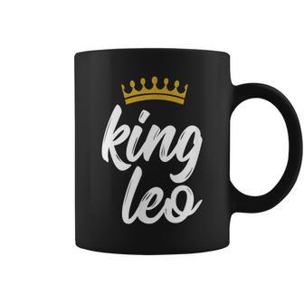 King Leo Crown Zodiac Sign Birthday Coffee Mug - Monsterry