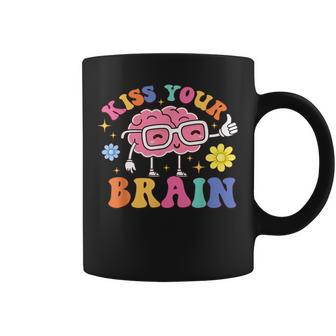 Kiss Your Brain Cute Teacher Appreciation Back To School Coffee Mug - Seseable