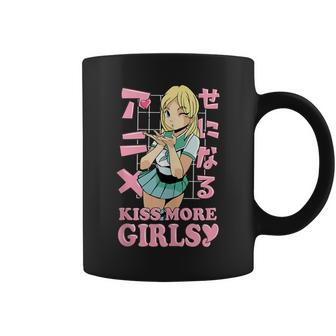 Kiss More Girls Anime Kawaii Cute Lesbian Lgbt Pride Month Coffee Mug - Monsterry UK