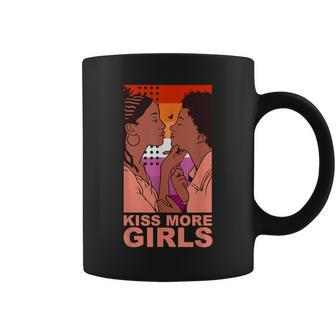 Kiss More Girls Black Lesbian Cute Lgbt Pride Month Coffee Mug - Monsterry CA