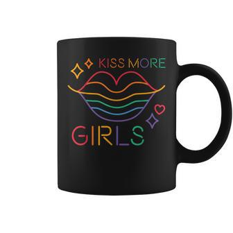 Kiss More Girls Lgbt Cute Lesbian Pride Month Coffee Mug - Monsterry