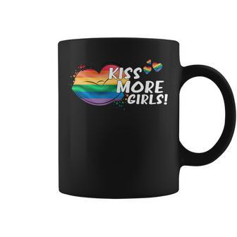 Kiss More Girls Lgbt Lgbtq Pride Awareness Lesbian Women Coffee Mug - Monsterry CA