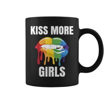 Kiss More Girls As Lgbtq Pride Lesbians Coffee Mug - Monsterry