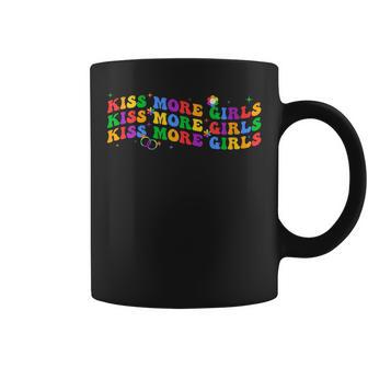 Kiss More Girls Rainbow Lesbian Pride Lgbtq Pride Month Coffee Mug - Monsterry