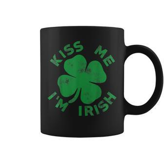 Kiss Me I'm Irish Saint Patrick Day Womens Coffee Mug - Thegiftio UK