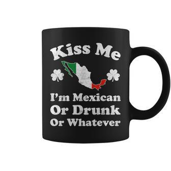 Kiss Me I'm Mexican St Patrick's Day Coffee Mug - Monsterry
