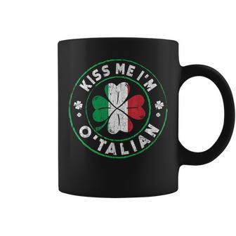 Kiss Me I'm O'talian Italian St Patrick's Day Coffee Mug - Monsterry UK