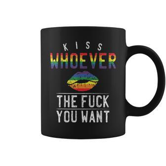 Kiss Whoever The F Fuck You Want Gay Lesbian Lgbt Coffee Mug - Monsterry AU