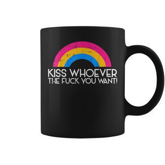 Kiss Whoever The F You Want Pan Pansexual Lgbt Ally Coffee Mug - Monsterry DE