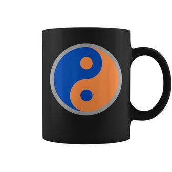 Knicks Yin Yang Orange Yin Yang Go Knicks Orange And Blue Coffee Mug - Monsterry DE