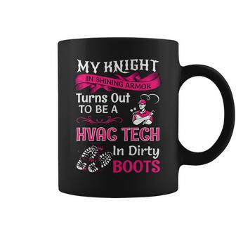 My Knight In Shining Hvac Tech Wife Girls Coffee Mug - Monsterry AU