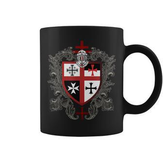 Knights Templar Crusader Cross Medieval Order Treasure Ring Coffee Mug - Monsterry