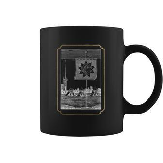 Knights Templar In Hoc Signo Vinces Flag Emblem Coffee Mug - Monsterry