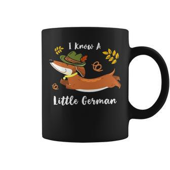 I Know Little German Dachshund Wiener Dog Lover Oktoberfest Coffee Mug | Mazezy