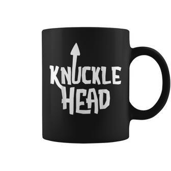 Knucklehead Self Deprecating Arrow Up Knuckle Head Coffee Mug - Monsterry