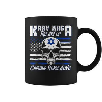 Krav Maga Gear Israeli Combat Training American Flag Skull Coffee Mug - Monsterry CA