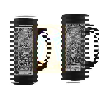 La Carta Del Tarot Del Gato Ermitaño Introvertido Taza de café - Regaloses