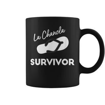 La Chancla Survivor T Latino Hispanic Sayings Coffee Mug - Monsterry DE