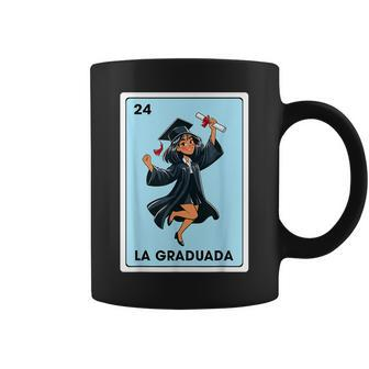 La Graduada Grad Mexican Bingo Card Latina Grad Graduation Coffee Mug - Monsterry