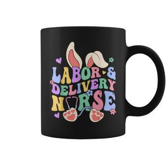 Labor And Delivery Nurse Bunny L&D Nurse Happy Easter Day Coffee Mug | Mazezy