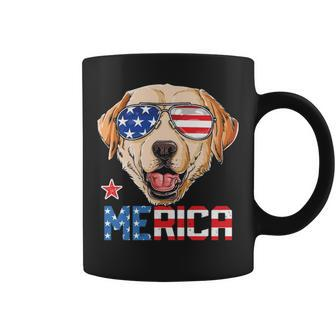 Labrador 4Th Of July Merica Men Usa American Flag Coffee Mug | Mazezy