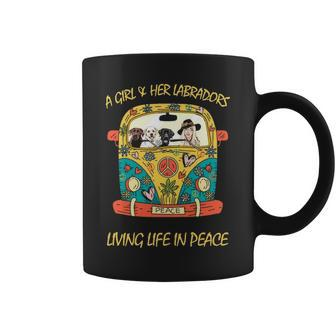 Labrador Living Life In Peace Coffee Mug | Mazezy