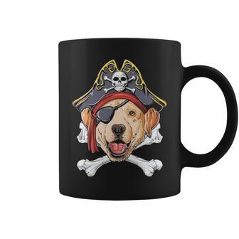 Labrador Pirate Jolly Roger Flag Skull Crossbones Coffee Mug | Mazezy