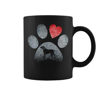 Labrador Retriever Paws Dog Lovers Red Heart Pet Coffee Mug | Mazezy