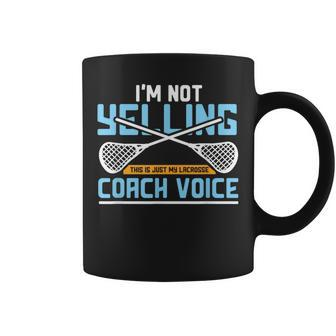 Lacrosse Coach Lax Sticks Coach Voice Coffee Mug - Monsterry