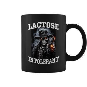 Lactose Intolerant Cringe Skeleton Coffee Mug - Seseable