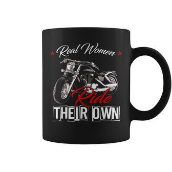 Lady Biker Motorcycle Real Ride Their Own Coffee Mug - Thegiftio UK