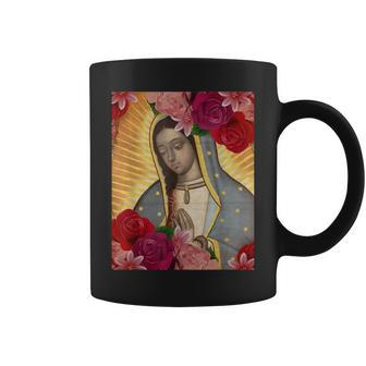 Our Lady Of Guadalupe Rose Blessed Mother Mary Catholic Coffee Mug - Monsterry UK