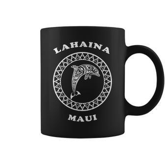 Lahaina Maui Vintage Tribal Dolphin Vacation Coffee Mug - Monsterry CA