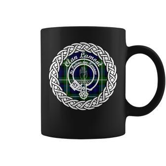 Lamont Surname Last Name Scottish Clan Tartan Badge Crest Coffee Mug - Seseable