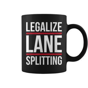 Lane-Splitting Motorcycle Cars Make Lane Splitting Legal Coffee Mug - Monsterry