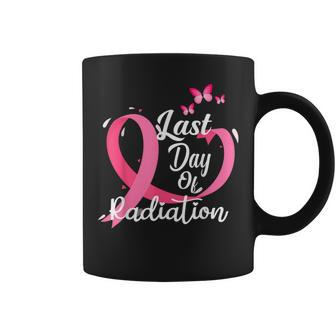 Last Day Of Radiation Treatment Breast Cancer Awareness Coffee Mug - Seseable