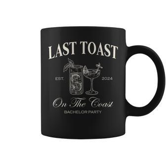 Last Toast On The Coast Bachelor Beach Bridal Party Coffee Mug - Seseable